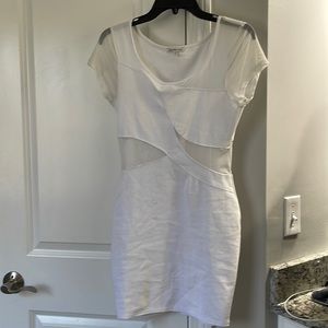 Charlotte Russe white shirt sleeve dress